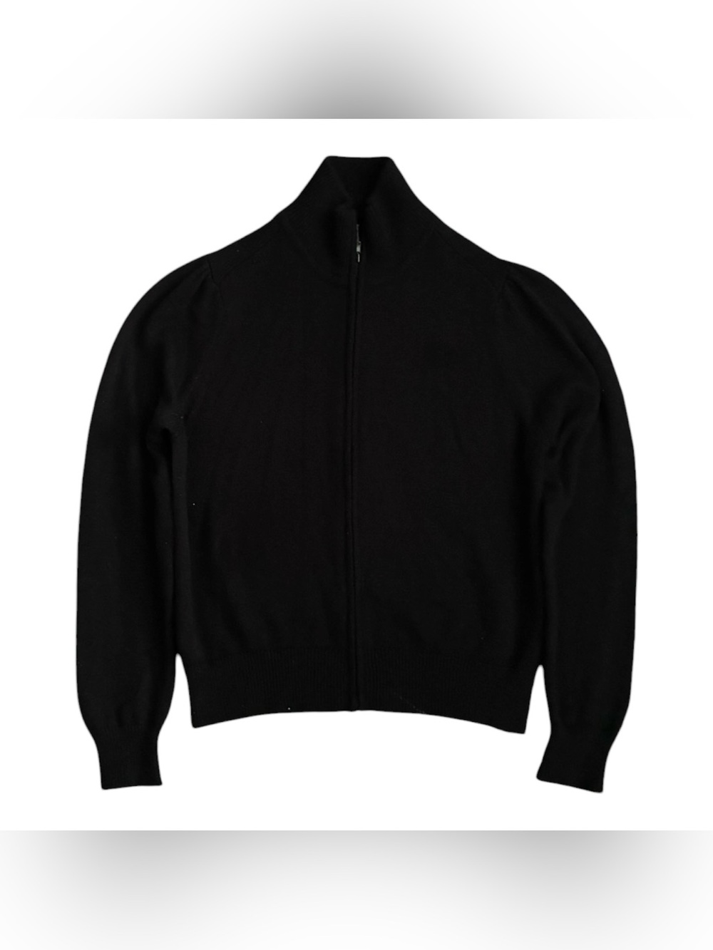 Kilte LA The Rei Cashmere Cotton Blend Full Zip Sweater Black